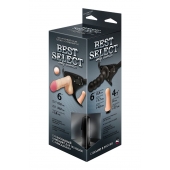 Черный пояс для женщин BEST SELECT с 3 насадками - LOVETOY (А-Полимер) - купить с доставкой в Кургане