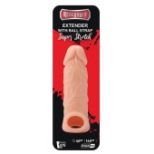 Телесная насадка EXTENDER WITH BALL STRAP 5.5 - 14 см. - Dream Toys - в Кургане купить с доставкой