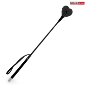 Черный стек с наконечником-сердечком - 54 см. - Notabu - купить с доставкой в Кургане