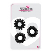 Набор из 3 черных эрекционных колец SET OF 3 COCKRINGS - Dream Toys - в Кургане купить с доставкой