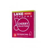 Презервативы с ароматом вишни LUXE Royal Cherry Collection - 3 шт. - Luxe - купить с доставкой в Кургане