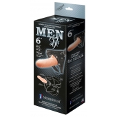 Телесный пустотелый харнесс MEN Style - 17,5 см. - LOVETOY (А-Полимер) - купить с доставкой в Кургане