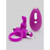 Лиловое виброкольцо с пультом ДУ Remote Control Cock Ring - Happy Rabbit - в Кургане купить с доставкой