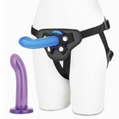 Страпон унисекс Beginners Strap-On с 2 насадками - 15 и 13 см. - Lux Fetish - купить с доставкой в Кургане