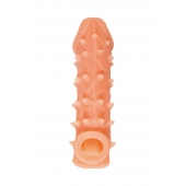 Телесная закрытая насадка с пупырышками Cock Sleeve Size M - 15,6 см. - KOKOS - в Кургане купить с доставкой