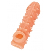 Телесная закрытая насадка с пупырышками Cock Sleeve Size L - 17,6 см. - KOKOS - в Кургане купить с доставкой