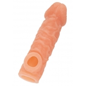 Телесная закрытая насадка с шершавой головкой Cock Sleeve Size L - 17,6 см. - KOKOS - в Кургане купить с доставкой