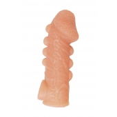 Телесная закрытая насадка с шишечками Cock Sleeve Size S - 13,8 см. - KOKOS - в Кургане купить с доставкой