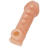 Телесная закрытая насадка с шишечками Cock Sleeve Size M - 15,6 см. - KOKOS - в Кургане купить с доставкой