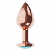 Пробка цвета розового золота с малиновым кристаллом Diamond Topaz Shine L - 8,3 см. - Lola Games - купить с доставкой в Кургане