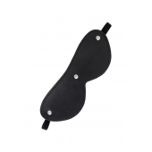 Черная кожаная маска Anonymo с мягким подкладом - ToyFa - купить с доставкой в Кургане