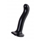 Черный стимулятор для пар P G-Spot Dildo Size M - 18 см. - Strap-on-me - в Кургане купить с доставкой