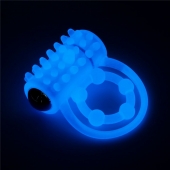 Голубое, светящееся в темноте виброкольцо Lumino Play Vibrating Penis Ring - Lovetoy - в Кургане купить с доставкой