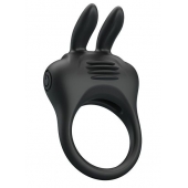 Черное эрекционное кольцо с вибрацией Davion - Baile - в Кургане купить с доставкой