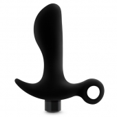 Черный анальный вибратор Silicone Vibrating Prostate Massager 01 - 10,8 см. - Blush Novelties - в Кургане купить с доставкой