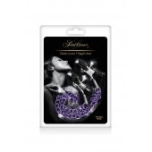 Зажимы для сосков с фиолетовой цепочкой Sweet Caress Nipple Chain - Sweet Caress - купить с доставкой в Кургане