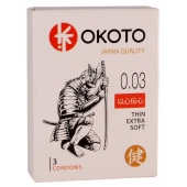 Тонкие презервативы OKOTO Thin Extra Soft - 3 шт. - Sitabella - купить с доставкой в Кургане