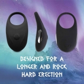 Черное эрекционное виброкольцо Thor Cockring - FeelzToys - в Кургане купить с доставкой