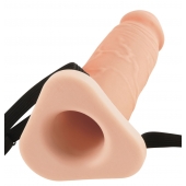 Телесный реалистичный фаллоимитатор с полостью Silicone Hollow Extension - 20 см. - Pipedream - купить с доставкой в Кургане