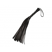 Чёрная кожаная плеть с 22 хвостами - 40 см. - Sitabella - купить с доставкой в Кургане
