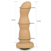 Телесная рельефная насадка Harness - 14,2 см. - LOVETOY (А-Полимер) - купить с доставкой в Кургане