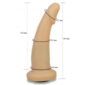 Телесная гладкая насадка Harness - 14,7 см. - LOVETOY (А-Полимер) - купить с доставкой в Кургане
