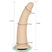 Телесная гладкая насадка-фаллоимитатор Harness - 17 см. - LOVETOY (А-Полимер) - купить с доставкой в Кургане
