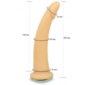Телесная гладкая насадка-фаллоимитатор Harness - 20 см. - LOVETOY (А-Полимер) - купить с доставкой в Кургане