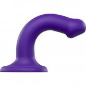 Фиолетовый фаллоимитатор-насадка Strap-On-Me Dildo Dual Density size S - 17 см. - Strap-on-me - купить с доставкой в Кургане