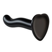 Черный фаллоимитатор-насадка Strap-On-Me P G spot Dildo size S - 16,4 см. - Strap-on-me - купить с доставкой в Кургане