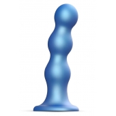 Голубая насадка Strap-On-Me Dildo Plug Balls size L - Strap-on-me - купить с доставкой в Кургане