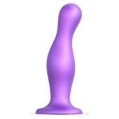 Фиолетовая насадка Strap-On-Me Dildo Plug Curvy size L - Strap-on-me - купить с доставкой в Кургане