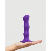 Фиолетовая насадка Strap-On-Me Dildo Geisha Balls size M - Strap-on-me - купить с доставкой в Кургане
