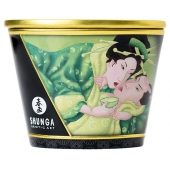 Массажная свеча Exotic Green Tea с ароматом зелёного чая - 170 мл. - Shunga - купить с доставкой в Кургане