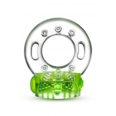 Зеленое эрекционное виброкольцо Arouser Vibrating C-Ring - Blush Novelties - в Кургане купить с доставкой