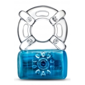 Синее эрекционное виброкольцо Pleaser Rechargeable C-Ring - Blush Novelties - в Кургане купить с доставкой