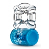 Синее эрекционное виброкольцо Pleaser Rechargeable C-Ring - Blush Novelties - в Кургане купить с доставкой