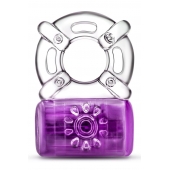 Фиолетовое эрекционное виброкольцо One Night Stand Vibrating C-Ring - Blush Novelties - в Кургане купить с доставкой
