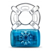 Синее эрекционное виброкольцо One Night Stand Vibrating C-Ring - Blush Novelties - в Кургане купить с доставкой