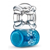Синее эрекционное виброкольцо One Night Stand Vibrating C-Ring - Blush Novelties - в Кургане купить с доставкой