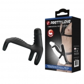 Черная вибронасадка на пенис Vibrating Penis Sling - Baile - в Кургане купить с доставкой