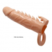 Телесная удлиняющая насадка Penis Sleeve Emmitt - 17 см. - Baile - в Кургане купить с доставкой