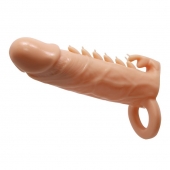 Телесная удлиняющая насадка Penis Sleeve Emmitt - 17 см. - Baile - в Кургане купить с доставкой