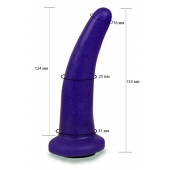 Фиолетовая гладкая изогнутая насадка-плаг - 13,3 см. - LOVETOY (А-Полимер) - купить с доставкой в Кургане