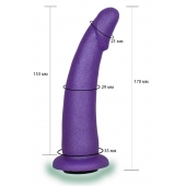 Фиолетовая гладкая изогнутая насадка-плаг - 17 см. - LOVETOY (А-Полимер) - купить с доставкой в Кургане