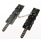 Узорчатые кожаные оковы с регулируемыми ремешками - Crazy Handmade - купить с доставкой в Кургане