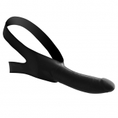 Черный кляп-страпон Masters Mini Face Fuck Strap-On - 14 см. - XR Brands - купить с доставкой в Кургане