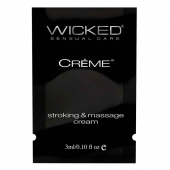 Крем для массажа и мастурбации Wicked Stroking and Massage Creme - 3 мл. - Wicked - купить с доставкой в Кургане
