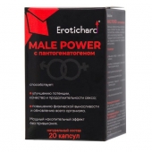 Капсулы для мужчин Erotichard male power с пантогематогеном - 20 капсул (0,370 гр.) - Erotic Hard - купить с доставкой в Кургане