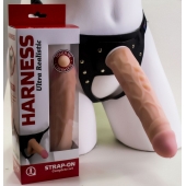 Насадка-фаллос в комплекте с трусиками Harness - 21,6 см. - LOVETOY (А-Полимер) - купить с доставкой в Кургане